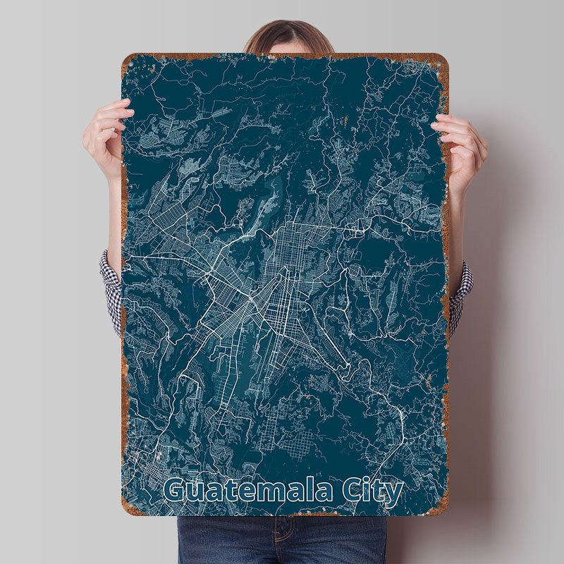 Mapa de Cidade da Guatemala em - Custom Map Poster avaliação e preço