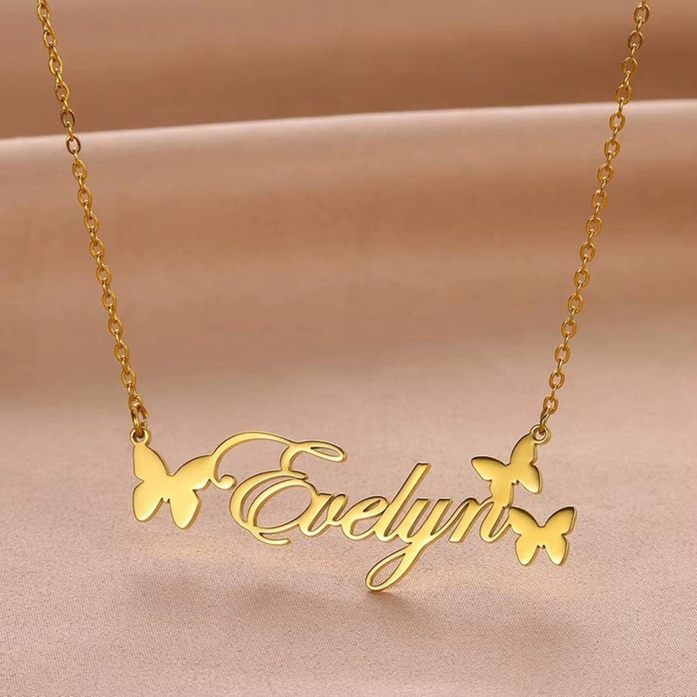 Colar com nome personalizado,  - Birth Flower Necklace avaliação e preço