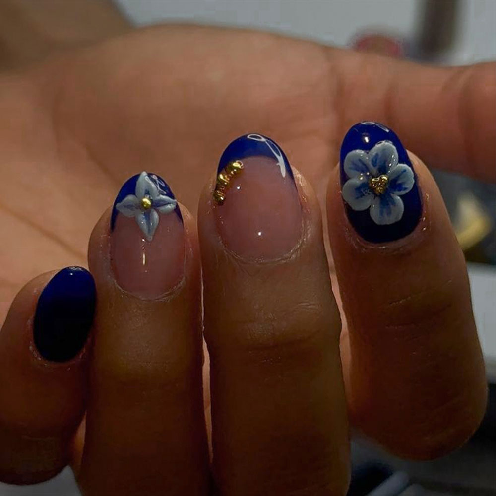24 Adesivos de Unha em Gel 3D  - Pressed Flower Art avaliação e preço